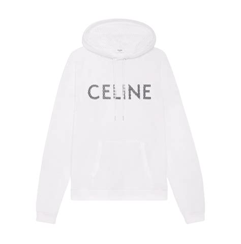 celine hoodie white|celine loose hoodie.